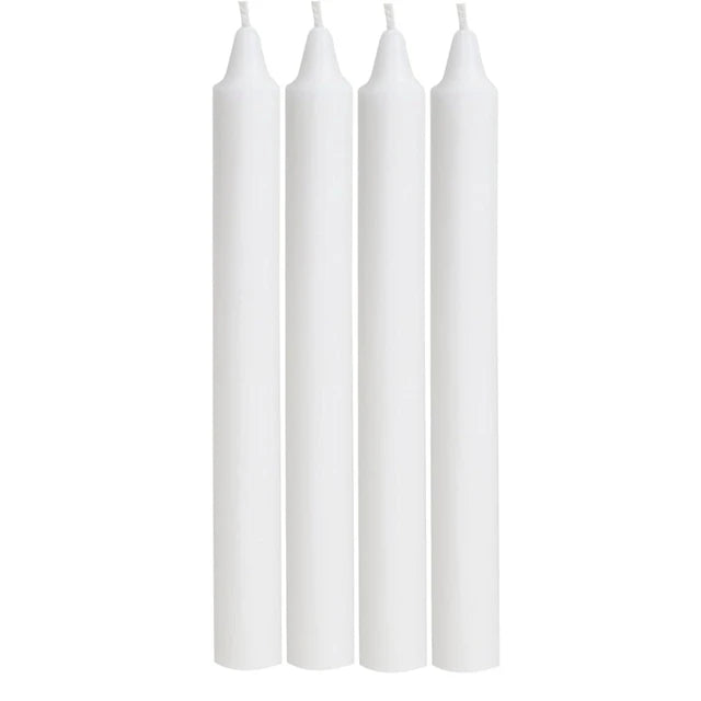 White Paraffin Taper Candles