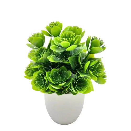 Artificial Green Plant in Plastic Pot