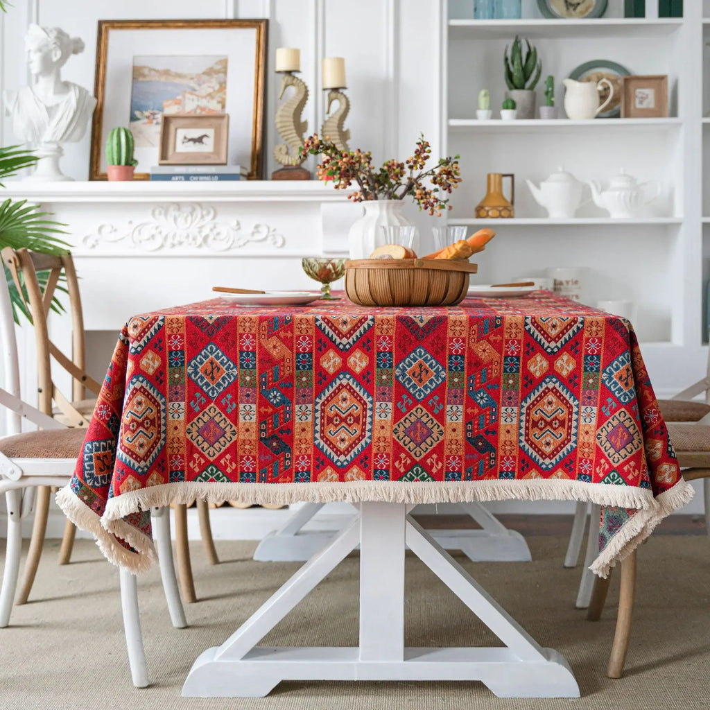 Festive Jacquard Dining Tablecloth