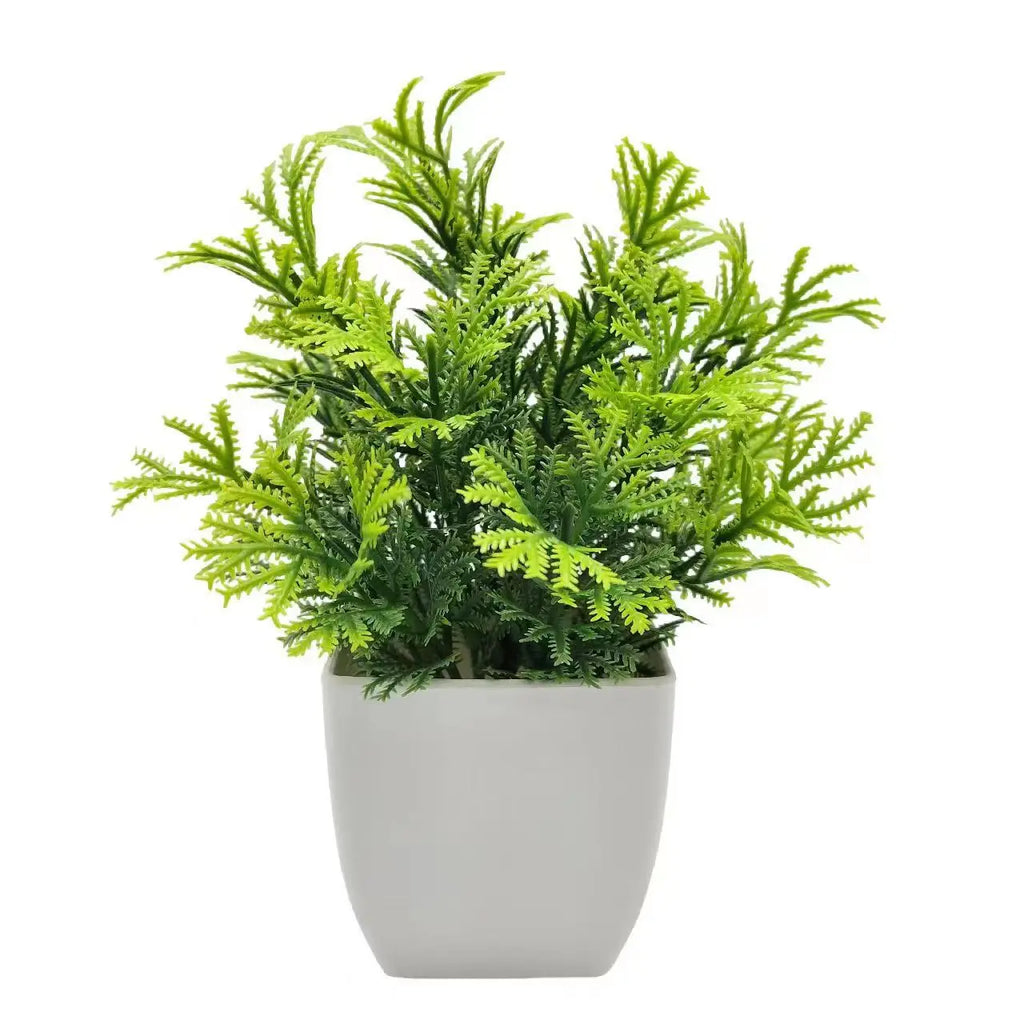 Artificial Green Plant in Plastic Pot