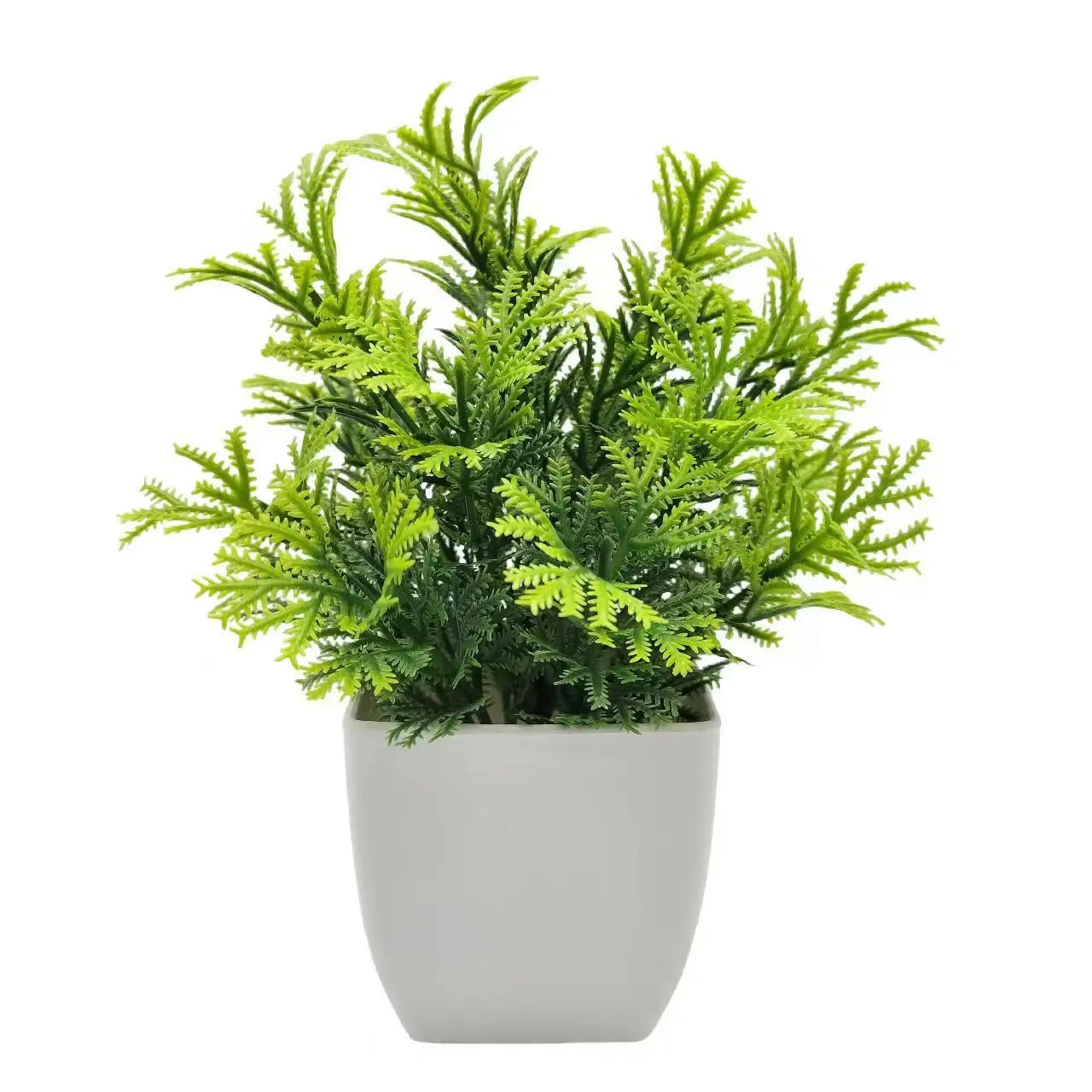 Artificial Green Plant in Plastic Pot