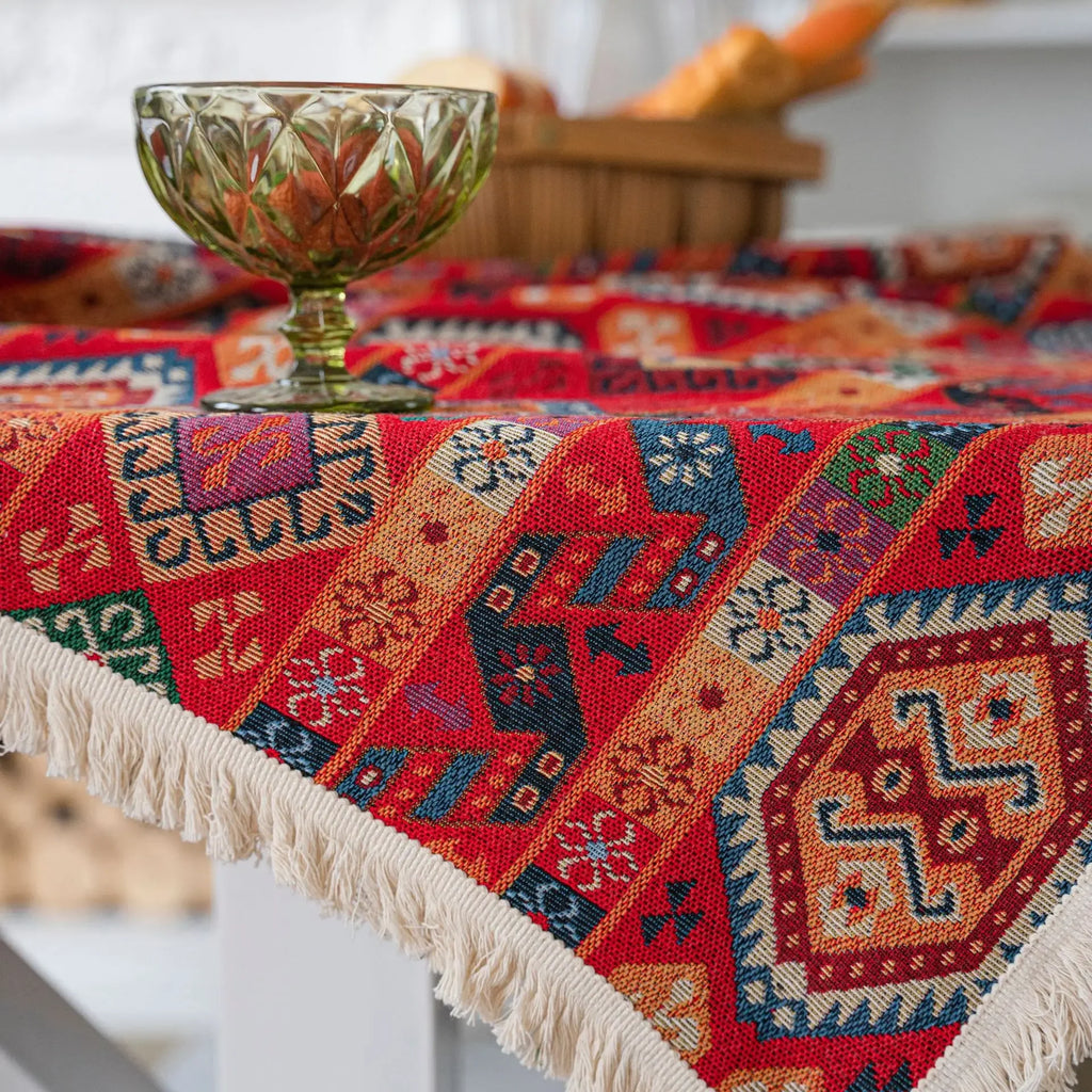 Festive Jacquard Dining Tablecloth