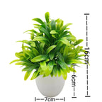 Artificial Green Plant in Plastic Pot